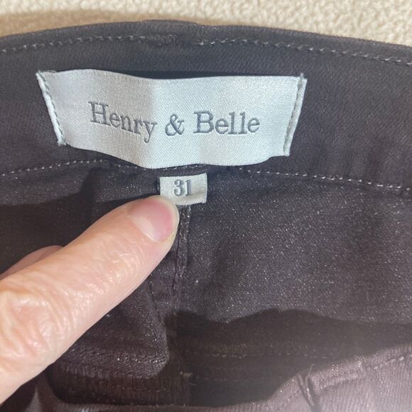 Henry & Belle Coated Jeans Women 31x 32 Brown Skinny Festival Concert Night Out - Picture 6 of 12